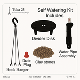 Tuka 25 Olivegreen Hanging Plastic Pot With Self Watering KIt