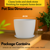 Nora Rotomolded Pots And Tray for Home & Garden (Pack of 1)