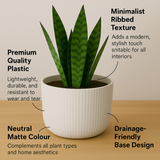 Hug a plant Ebizia Plastic Pot for Home & Garden (Pack of 1)