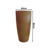 Hug A Plant | Venice Planter Rotomolded Round Plastic Pot Without Inner for Home & Garden (Pack of 1, Sand Stone Finish)