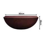 Hug A Plant | Malta Planter Rotomolded Round Plastic Pot for Home & Garden (Pack of 1, Brown Stone Finish)