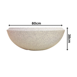 Hug A Plant | Malta Planter Rotomolded Round Plastic Pot for Home & Garden (Pack of 1, White Stone Finish)