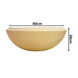 Hug A Plant | Malta Planter Rotomolded Round Plastic Pot for Home & Garden (Pack of 1, Cream Stone Finish)