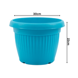 Hug A Plant | Bello Round 30CM Plastic Pot for Home & Garden (Pack of 1)
