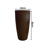 Hug A Plant | Venice Planter Rotomolded Round Plastic Pot Without Inner for Home & Garden (Pack of 1, Brown Stone Finish)