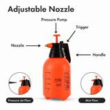 Garden Water Sprayer Hand-Held Pump Pressure Sprayer – 2 Ltr | Multipurpose Spray Bottle for Plants, Pesticides & Cleaning | Adjustable Nozzle
