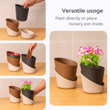 Atlantis Eco Friendly Self-Watering Pots | Made of Crop Waste | UV Protected Indoor Outdoor Balcony Pots for Home & Garden Décor