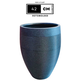 Hug A Plant | Milano High Rotomolded Round Plastic Pot Without Inner for Home & Garden (Pack of 1)