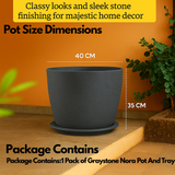 Nora Rotomolded Pots And Tray for Home & Garden (Pack of 1)