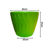 Tunis Planter 31cm Round Plastic Pot for Home & Garden Decor