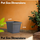 Marco Rotomolded Pots And Tray for Home & Garden (Pack of 1)