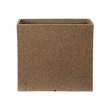 Quebec Square Rotomolded Plastic Pot for Home & Garden (Sand Stone Finish, Pack of 1)