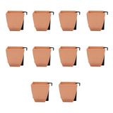 Chatura 8cm Self Watering Square Pot with Rail Hook for Home & Garden Decor (8CM|3.4INCH)