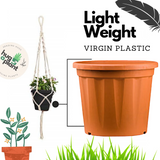 6 Inch Grower Plastic Pot Terracotta