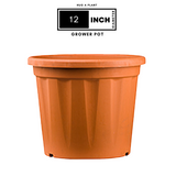 12 Inch Grower Plastic Pot Terracotta