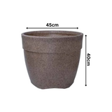 Hug A Plant | Barca Round Rotomolded Plastic Pot for Home & Garden (Sand Stone Finish, Pack of 1)