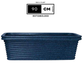 Florence XL 90CM Rectangle Rotomolded Plastic Pot With Wheels for Home & Garden (Pack Of 1, 90CM | 35 INCH)