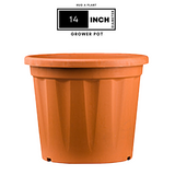 14 Inch Grower Plastic Pot Terracotta