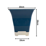 Hug A Plant | Hot Square Plastic Pot for Home & Garden (22CM | 9INCH)