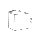 Quebec Square Rotomolded Plastic Pot for Home & Garden (Cream Stone Finish, Pack of 1)