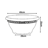Bowl Planter 45cm Round Plastic Pot for Home & Garden