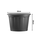 9 Inch Grower Plastic Pot Black