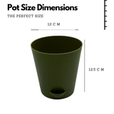 Krish Olivegreen plastic Planter Small for Home & Garden