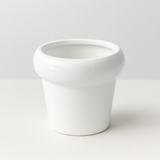 White Designer Ceramic Pot (Matt Finish,Small) for Home & Indoor Plant Decor