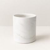 White Designer Ceramic Pot (Glossy Finish,Small) for Home & Indoor Plant Decor
