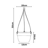 Hug A Plant | Corsica Hanging 20CM Plastic Pot for Home & Garden (Pack of 1)