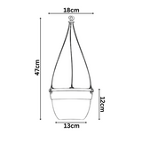 Hug A Plant | Corsica Hanging 18CM Plastic Pot for Home & Garden (Pack of 1)