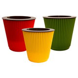 Kia 12.8cm Round Pot With Inner Planters for Home, Office, Home & Garden (12.8CM | 5INCH)