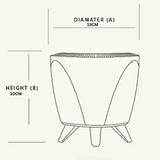 Lagos 13cm Round Plastic Pot for Home & Garden Decor