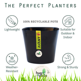 Hug A Plant Zen Pot (0.5L) Black colour for Home & Garden
