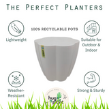 Hug A Plant Flora White colour pot (7ltr)for Home & Garden