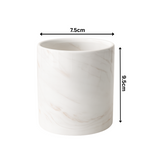 White Designer Ceramic Pot (Glossy Finish,Small) for Home & Indoor Plant Decor