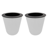 Kia 12.8cm Round Pot With Inner Planters for Home, Office, Home & Garden (12.8CM | 5INCH)