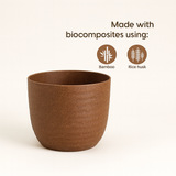 Verona Eco-friendly Pot | Bamboo-Based, UV-Protected Tabletop Planters | Eco-Friendly Pots for Indoor Plants, Home Décor, Balcony & Garden