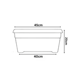 Hug A Plant | Window Planter 45CM Rectangle Plastic Pot for Home & Garden (Pack of 1)
