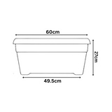 Hug A Plant | Window Planter 60CM Rectangle Plastic Pot for Home & Garden (Pack of 1)