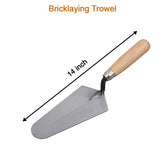 BRICKLAYING TROWEL WOODEN HANDLE ROUND SHAPE (14 INCH)