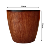 Hug A Plant | Valencia 35cm Round Plastic Pot with Wheels for Home & Garden (35CM | 13 INCH, Pack of 1)