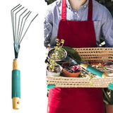 STAINLESS STEEL TOOTH GARDEN LEAF RAKE