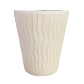 Hug A Plant | Vstar Long Round Plastic Pot with Inner for Home & Garden (30CM | 11.8 INCH, Round, White)