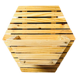 Hug A Plant|Penta Pot|Decorative Wooden Wall Hanging Flower Pot for Live Plant/Flower Pot/ Artificial Flowers Home Living Room & Garden Decor