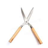 WOODEN HANDLE HEDGE SHEARS, BUSH CLIPPER