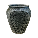 Designed Small Planter Stone Texture Terracotta Planter (10.5 cm)