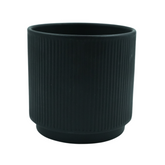 Designer Ceramic Pot (Black, Matt Finish,Small) for Home & Indoor Plant Decor