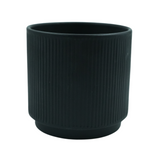 Designer Ceramic Pot (Black, Matt Finish,Small) for Home & Indoor Plant Decor