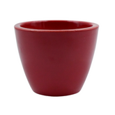 Designer Ceramic Pot (Red, Glossy Finish,Small) for Home & Indoor Plant Decor